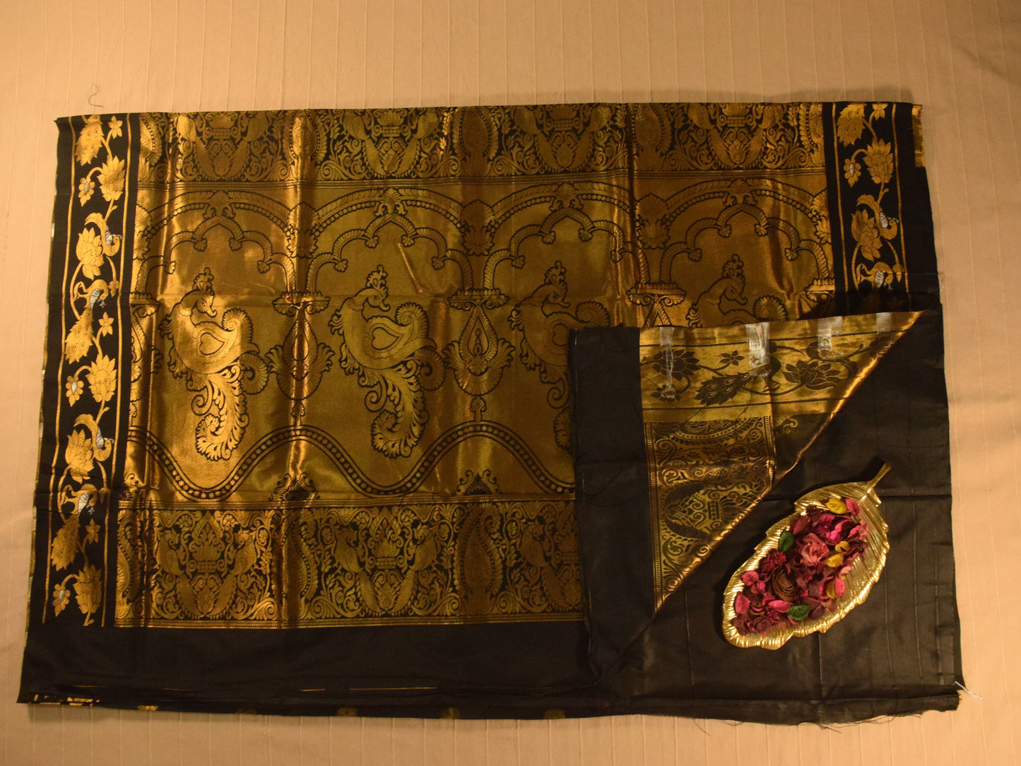 Stunning Black Paithani Silk Saree