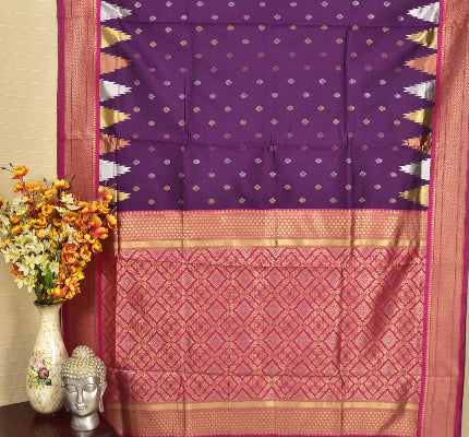 Royal Purple Paithani Silk Saree
