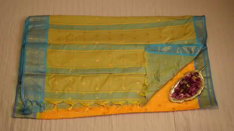 Vibrant Yellow Soft Silk Saree