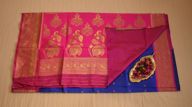Royal Blue Paithani Silk Saree
