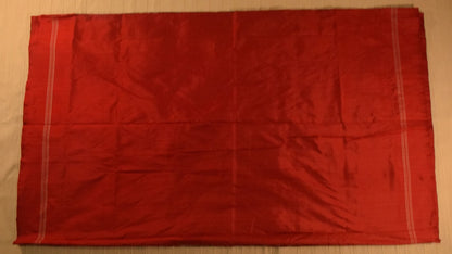 Black with Classic Red Border Pure handloom Pochampally Ikat Silk saree