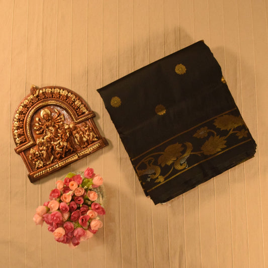 Stunning Black Paithani Silk Saree