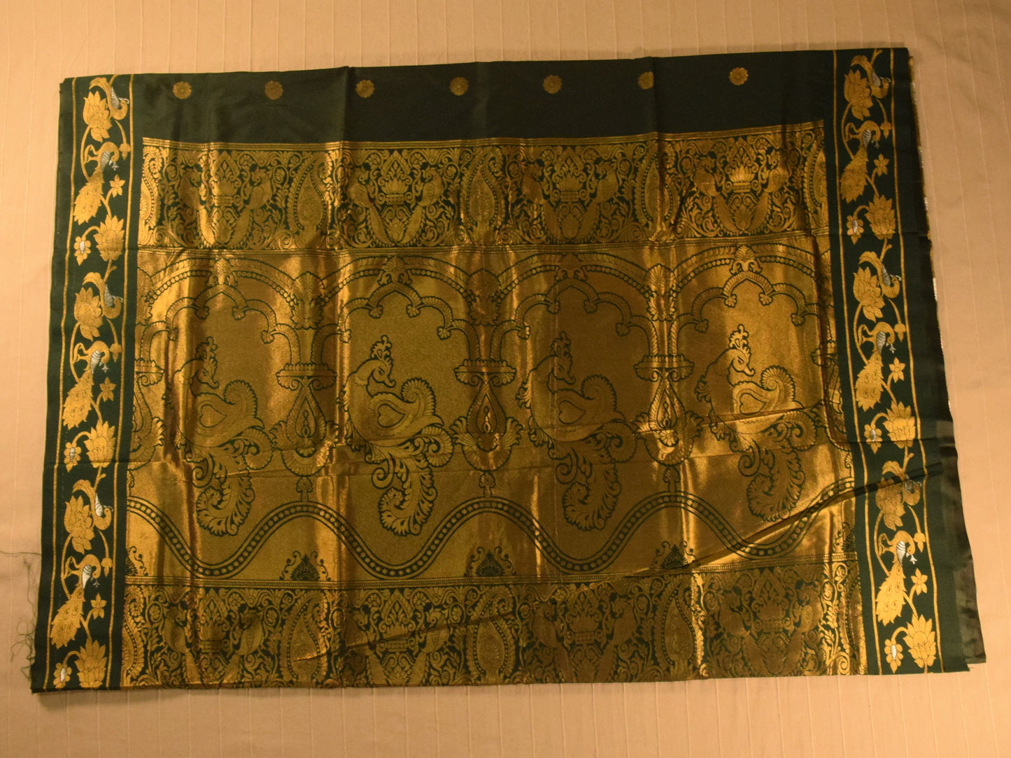 Deep Green Paithani Silk Saree