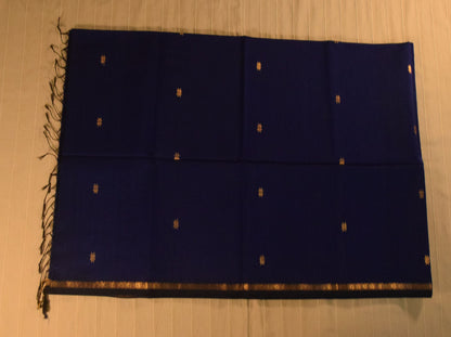Sapphire Blue Handloom Maheshwari Saree