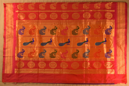 Regal Purple & Pink Paithani Silk Saree