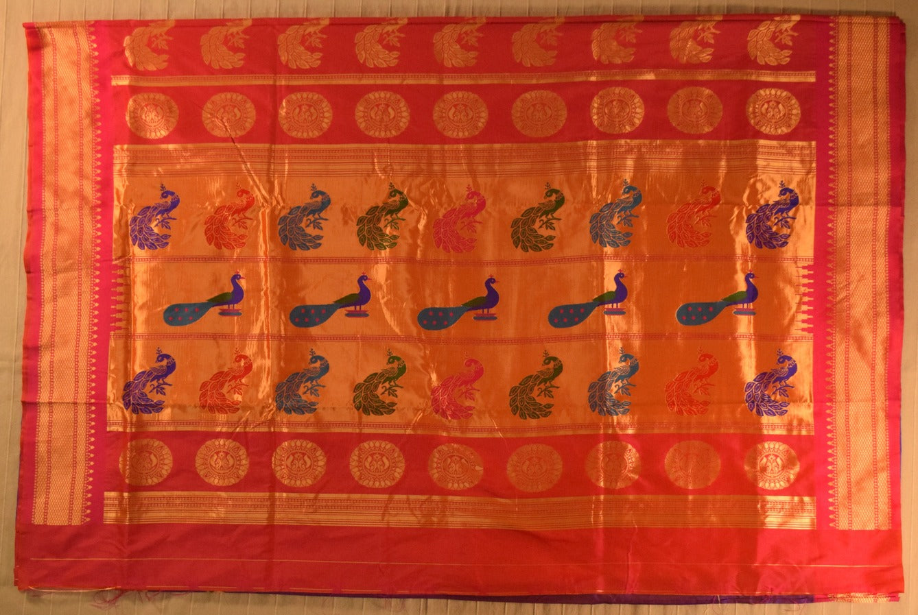 Regal Purple & Pink Paithani Silk Saree