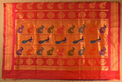 Regal Purple & Pink Paithani Silk Saree