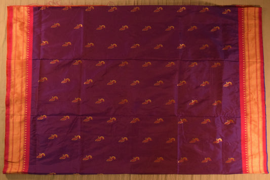 Regal Purple & Pink Paithani Silk Saree