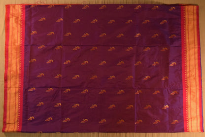 Regal Purple & Pink Paithani Silk Saree