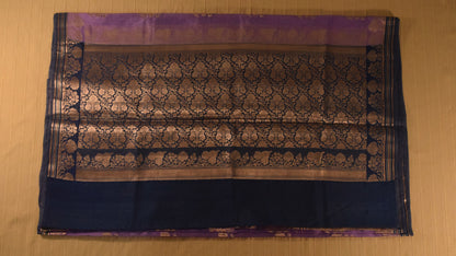 Charming Lavender Semi Banarasi Silk Saree
