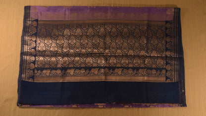 Charming Lavender Semi Banarasi Silk Saree