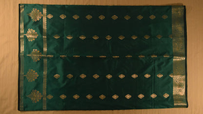 Green Semi Banarasi Silk Saree