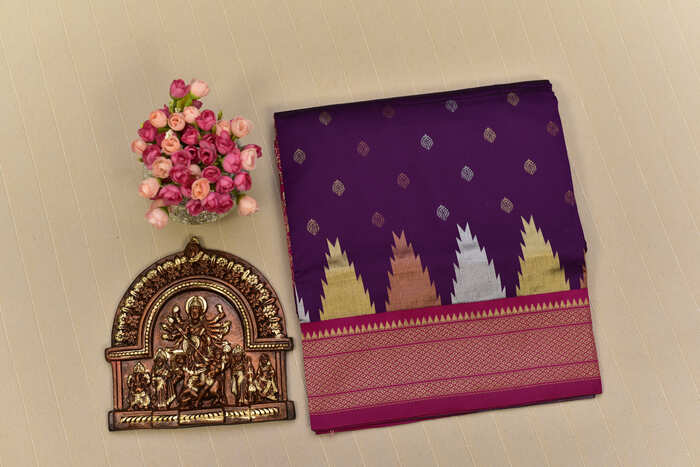 Royal Purple Paithani Silk Saree