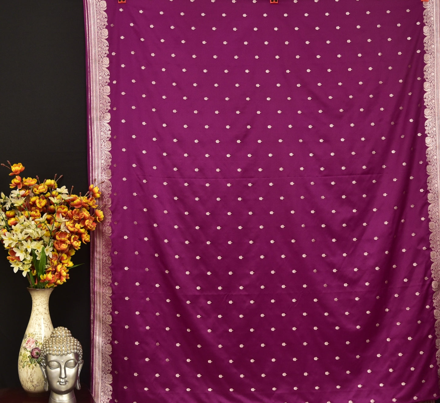 Royal Purple Banarasi Mashru Silk Saree