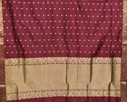 Heritage Maroon Banarasi Katan Silk Saree