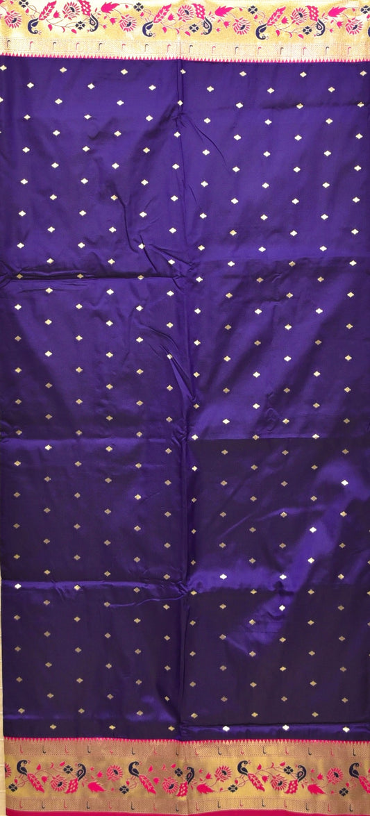 Royal Purple Paithani Silk Saree