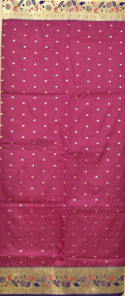 Radiant Magenta Paithani Silk Saree