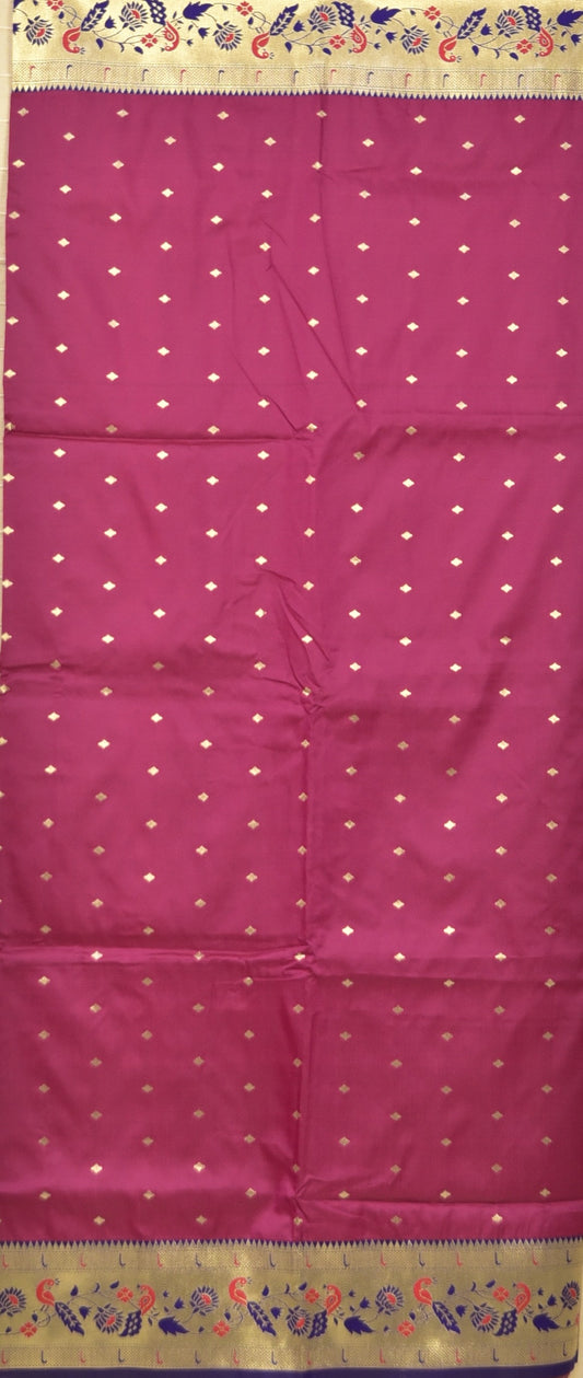 Radiant Magenta Paithani Silk Saree