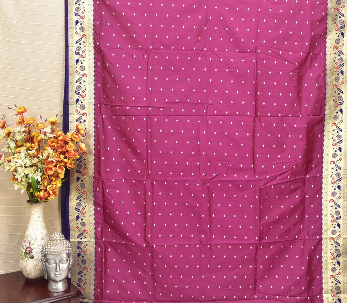 Radiant Magenta Paithani Silk Saree