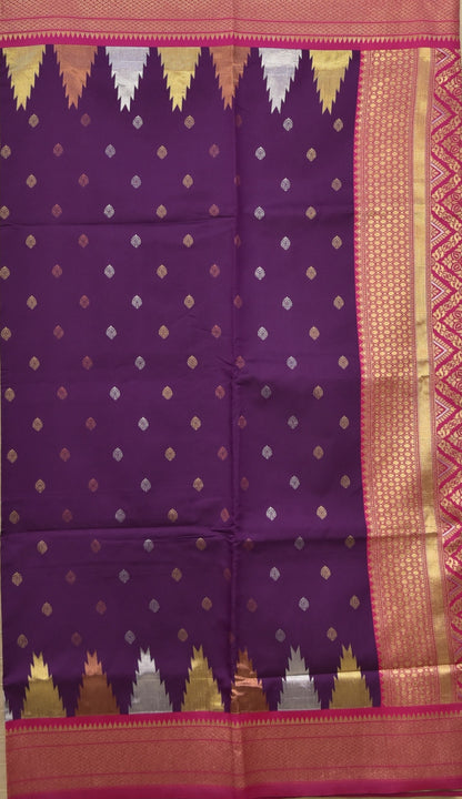 Royal Purple Paithani Silk Saree