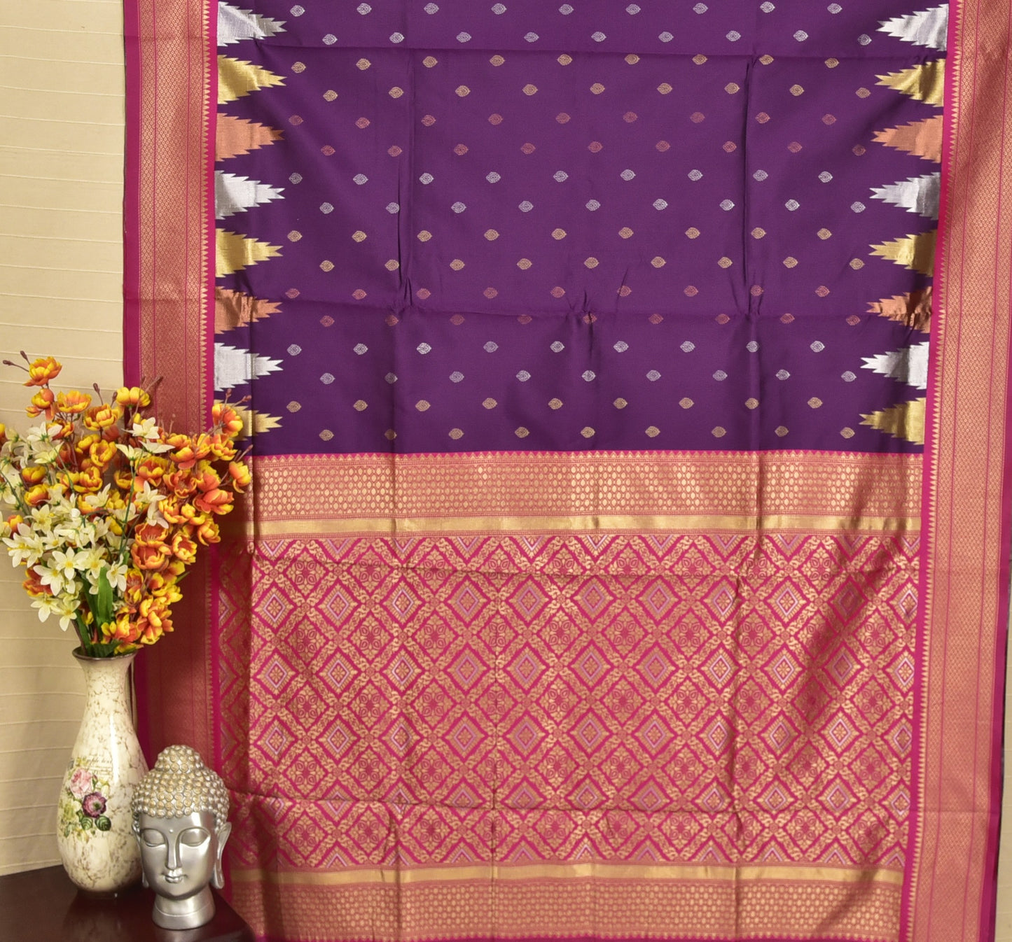 Royal Purple Paithani Silk Saree