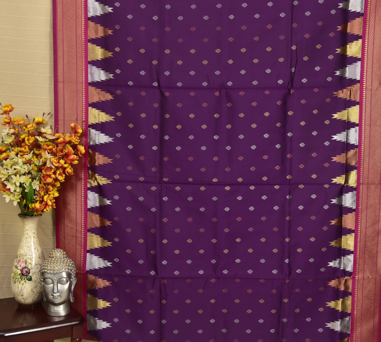Royal Purple Paithani Silk Saree