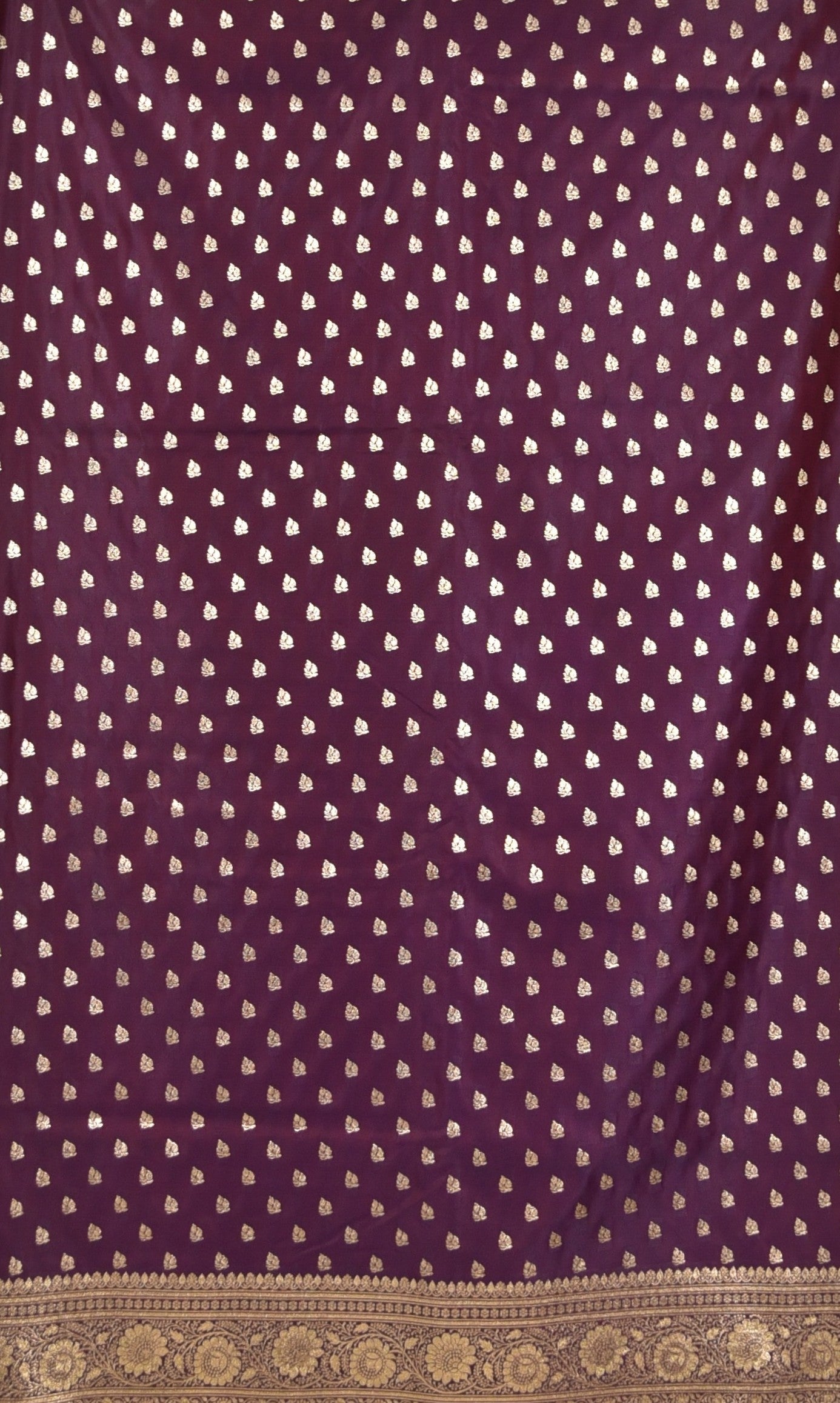 Deep Wine Mashru Banarasi Saree