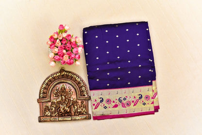 Royal Purple Paithani Silk Saree