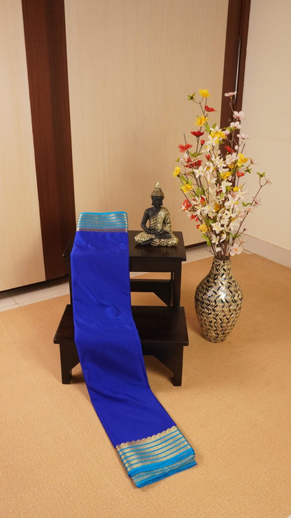 Royal Blue Semi Mysore Silk Saree
