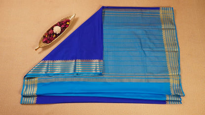 Royal Blue Semi Mysore Silk Saree