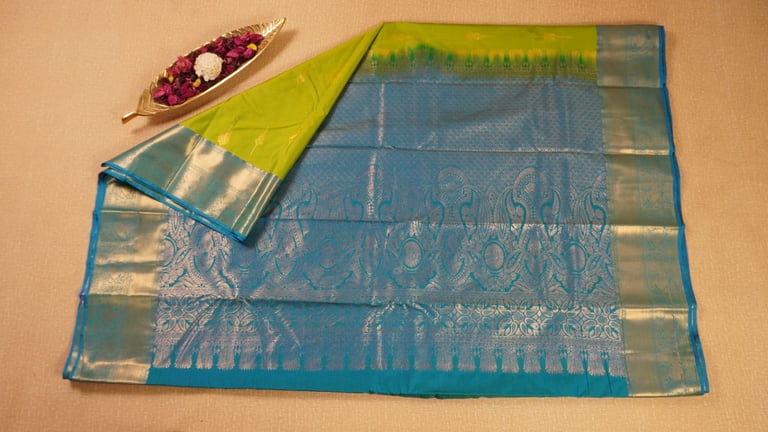 Green Semi Kanchivaram Silk Saree