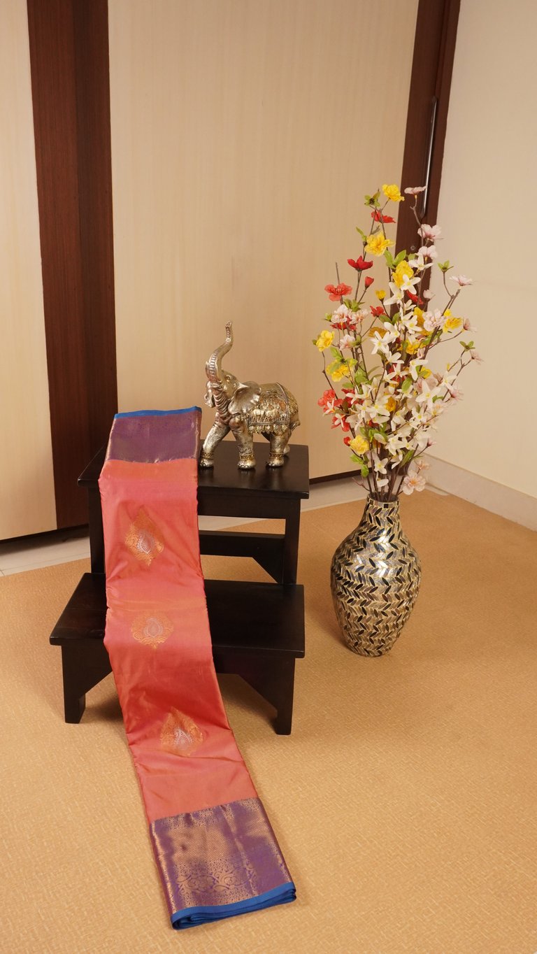 Pink Semi Kanchivaram Silk Saree