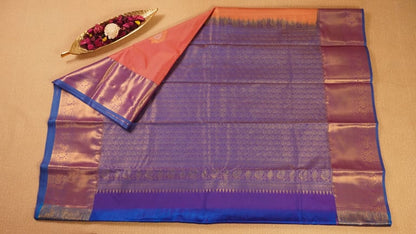 Pink Semi Kanchivaram Silk Saree