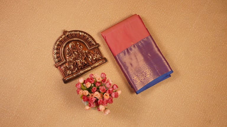 Pink Semi Kanchivaram Silk Saree