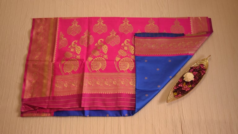 Royal Blue Paithani Silk Saree