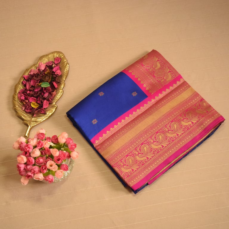 Royal Blue Paithani Silk Saree
