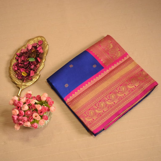 Royal Blue Paithani Silk Saree