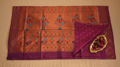 Purple Paithani Silk Saree