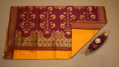 Yellow Paithani Silk Saree